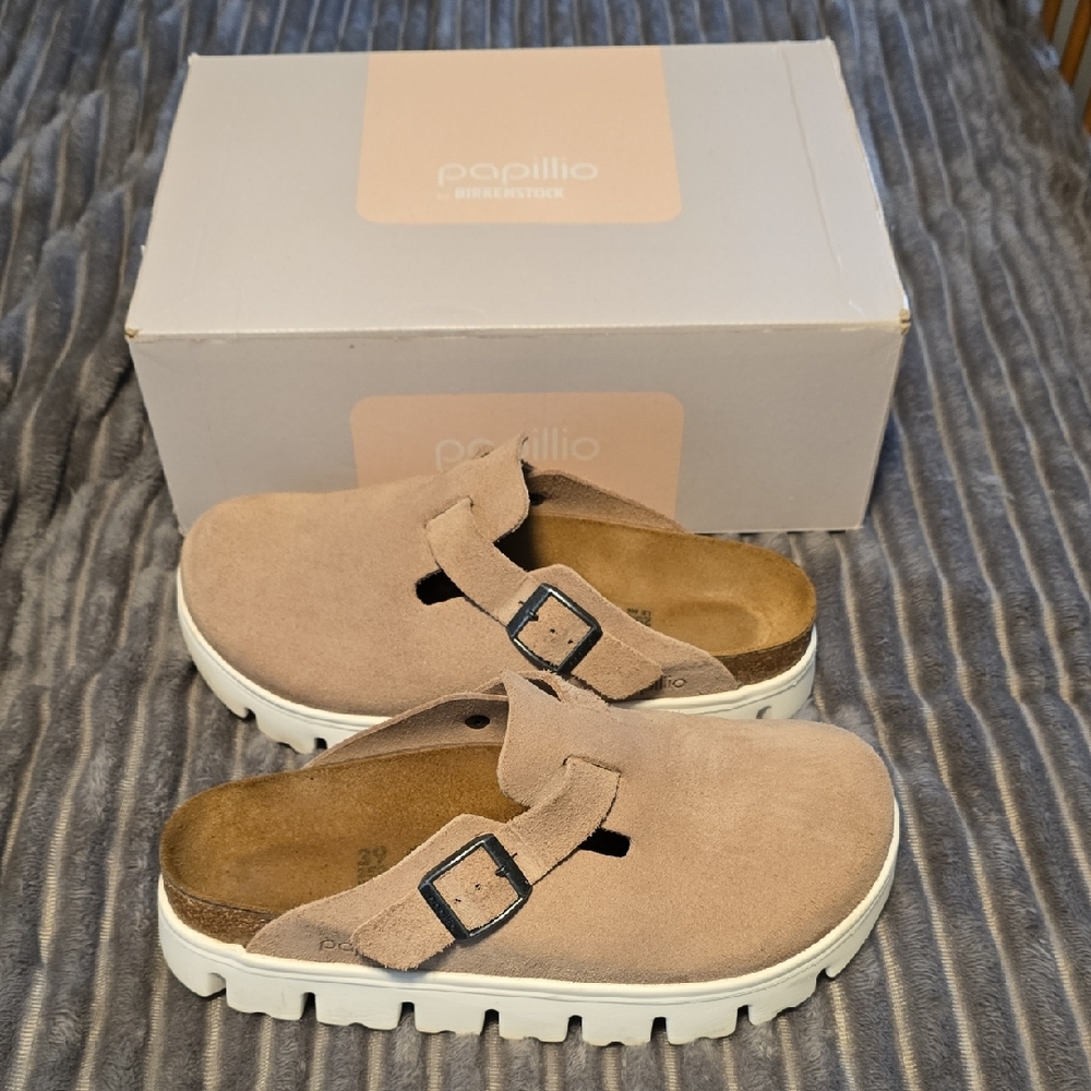Papillio Boston Chunky, Warm Sand Suede